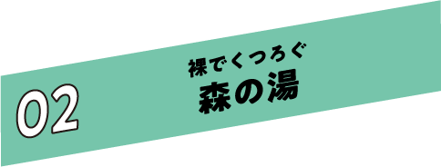 裸でくつろぐ森の湯